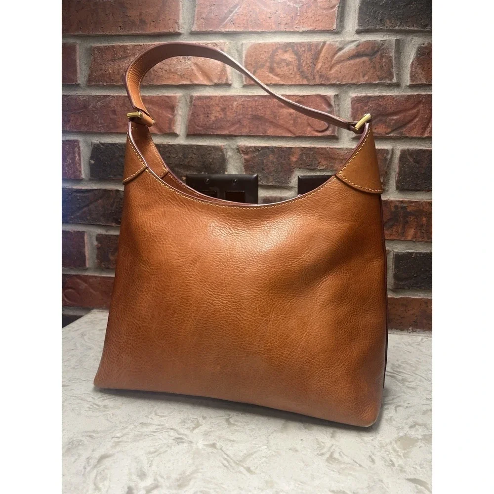 Dooney & Bourke Florentine Hobo Shoulder Bag Leather Womens Brown